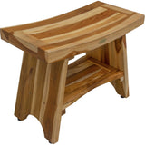 18" X 24" Natural Teak Shower Bench - Homeroots - Flyclothing LLC