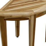 18" X 23" Natural Teak Corner Shower Bench - Homeroots - Flyclothing LLC