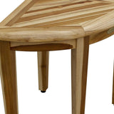 18" X 23" Natural Teak Corner Shower Bench - Homeroots - Flyclothing LLC