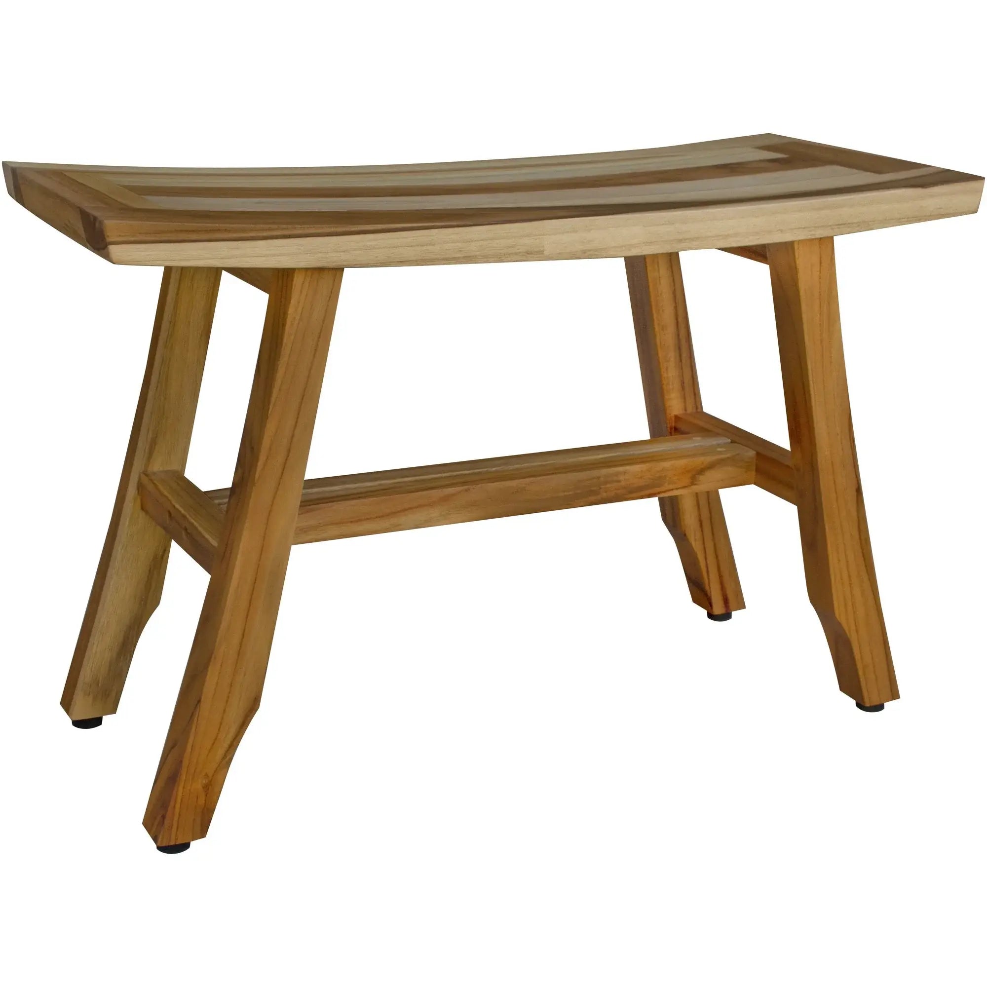 Contemporary Teak Shower Bench In Natural Finish - Homeroots - Flyclothing LLC