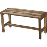 Rectangular Teak Shower Bench In Natural Finish - Homeroots