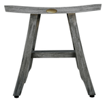 18" X 18" Antiqued Gray Solid Wood Shower Bench - Homeroots - Flyclothing LLC