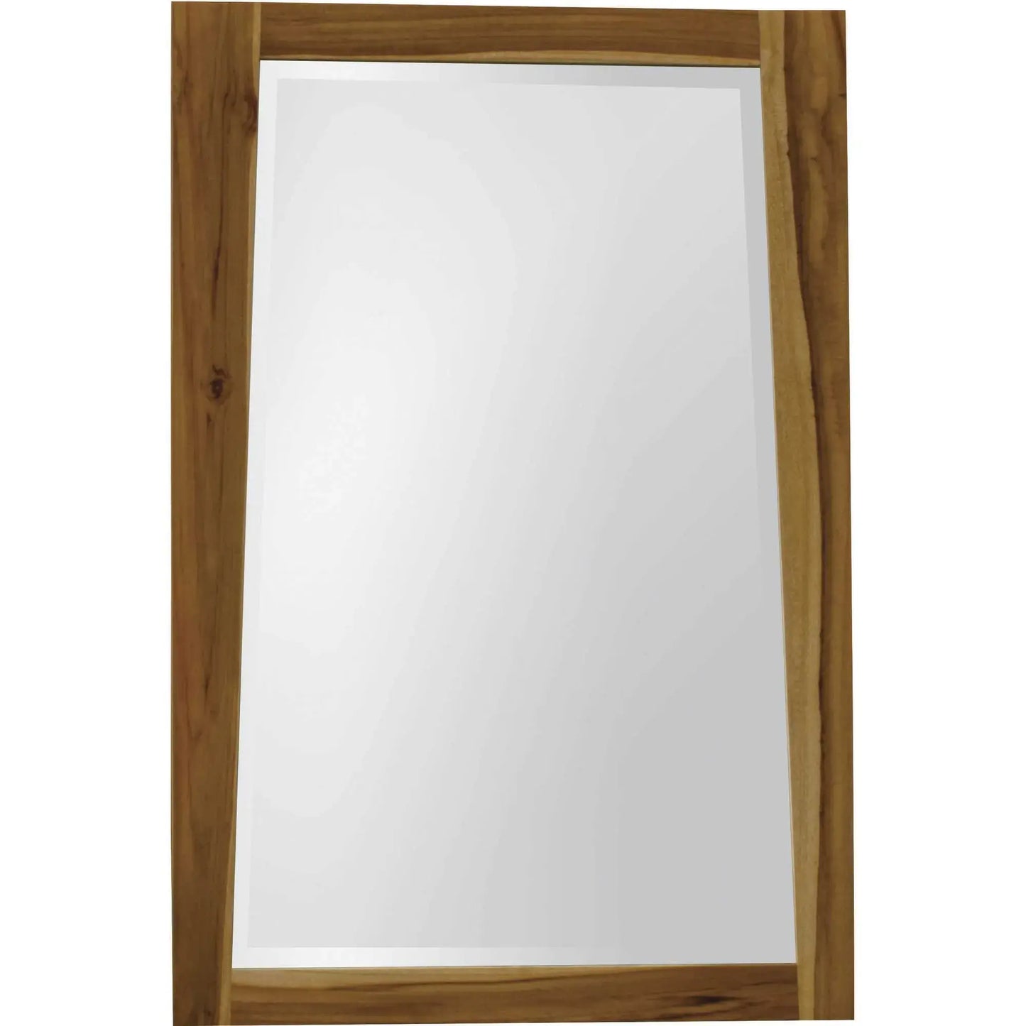 Solid Teak Wall Mirror In Natural Finish - Homeroots - Flyclothing LLC