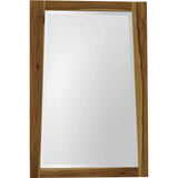 Solid Teak Wall Mirror In Natural Finish - Homeroots