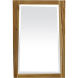 Solid Teak Wall Mirror In Natural Finish - Homeroots