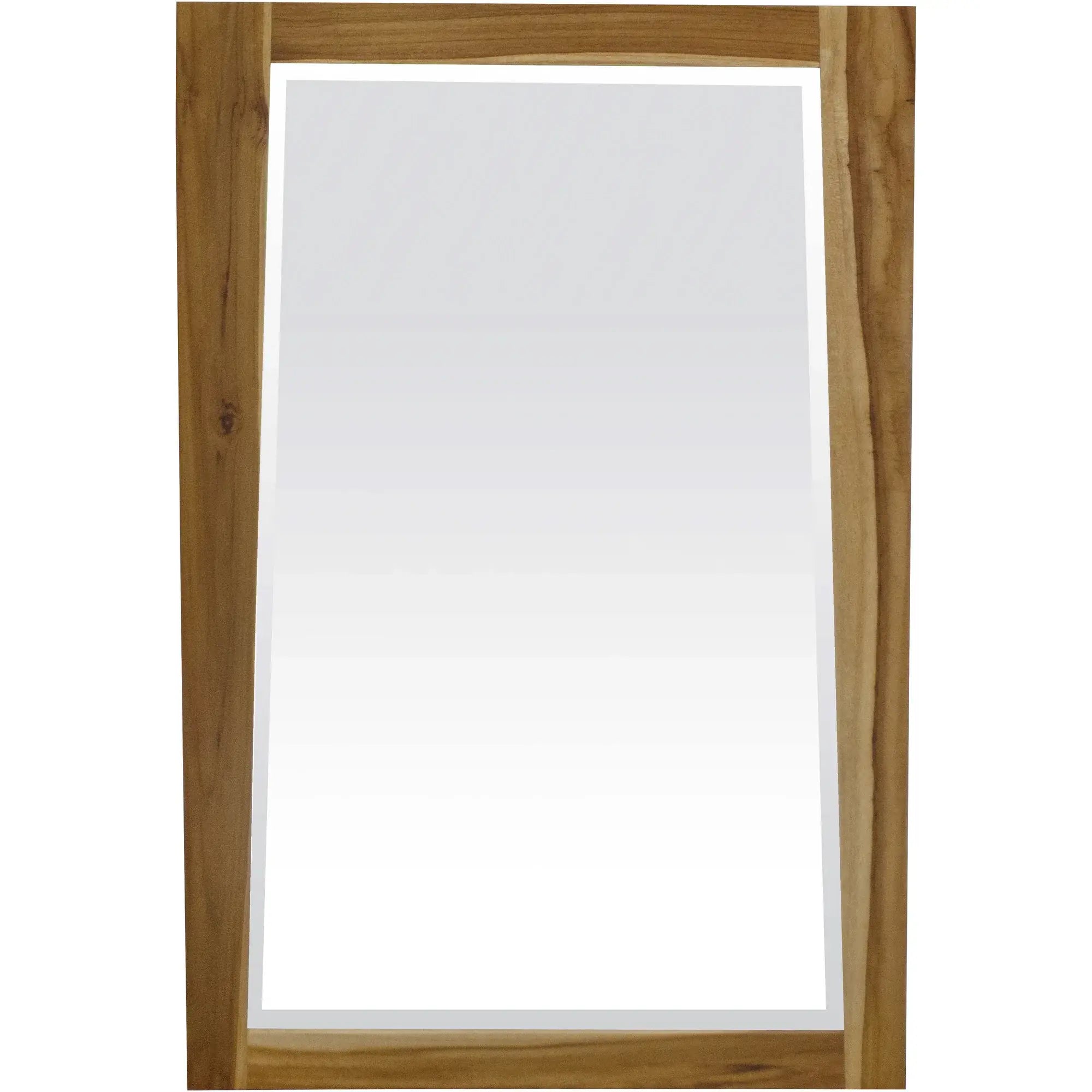 Solid Teak Wall Mirror In Natural Finish - Homeroots - Flyclothing LLC