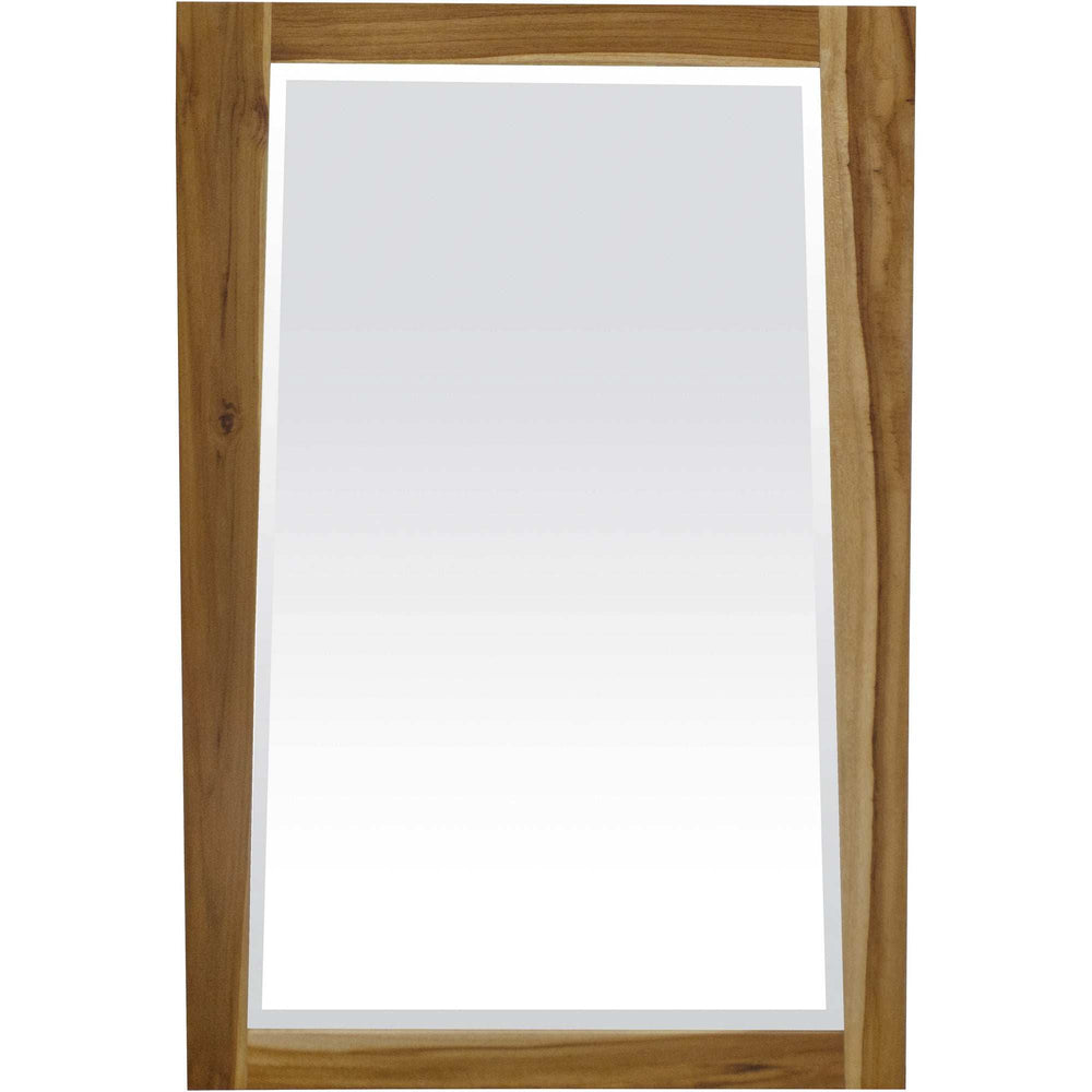 Solid Teak Wall Mirror In Natural Finish - Homeroots - Flyclothing LLC