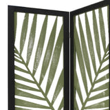 67" Green Solid WoodFolding Three Panel Screen Room Divider - Homeroots - Flyclothing LLC