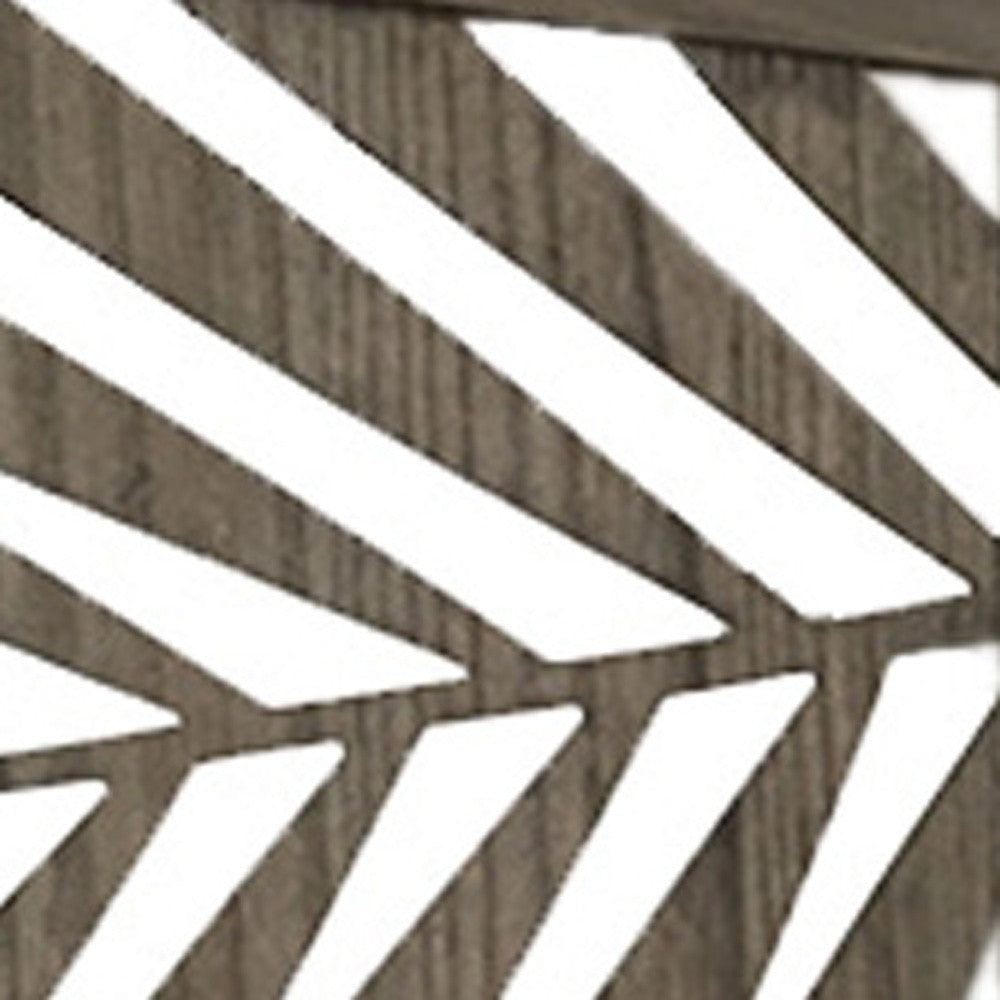 67" Gray Solid WoodFolding Three Panel Screen Room Divider - Homeroots