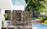 Rustic Earthy Wood Root Three Panel Room Divider Screen - Homeroots - Flyclothing LLC