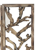 84" Brown Solid WoodFolding Four Panel Screen Room Divider - Homeroots - Flyclothing LLC