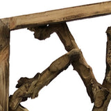 84" Brown Solid WoodFolding Four Panel Screen Room Divider - Homeroots - Flyclothing LLC
