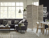 3 Panel Grey Shutter Screen Room Divider - Homeroots - Flyclothing LLC