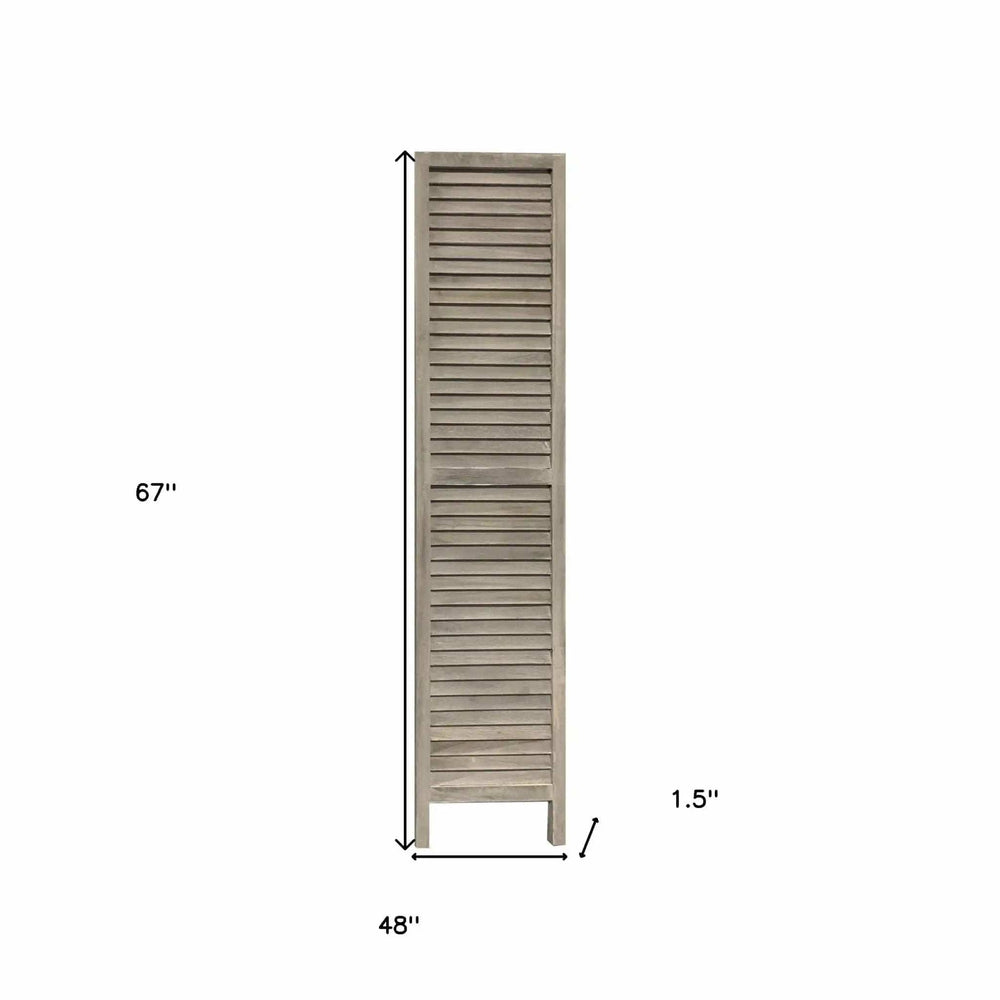 3 Panel Grey Shutter Screen Room Divider - Homeroots - Flyclothing LLC