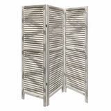 67" Gray Folding Three Panel Screen Room Divider - Homeroots