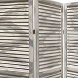 67" Gray Folding Three Panel Screen Room Divider - Homeroots - Flyclothing LLC