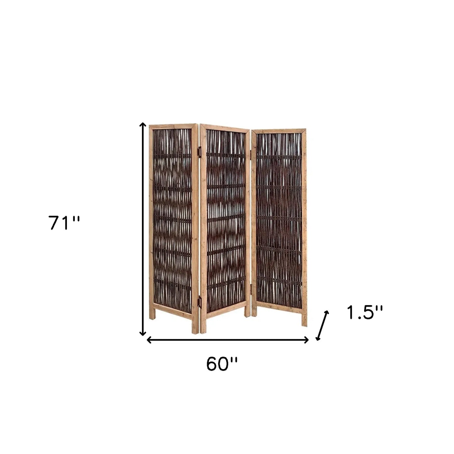 3 Panel Kirkwood Room Divider With Interconnecting Branches Design - Homeroots - Flyclothing LLC