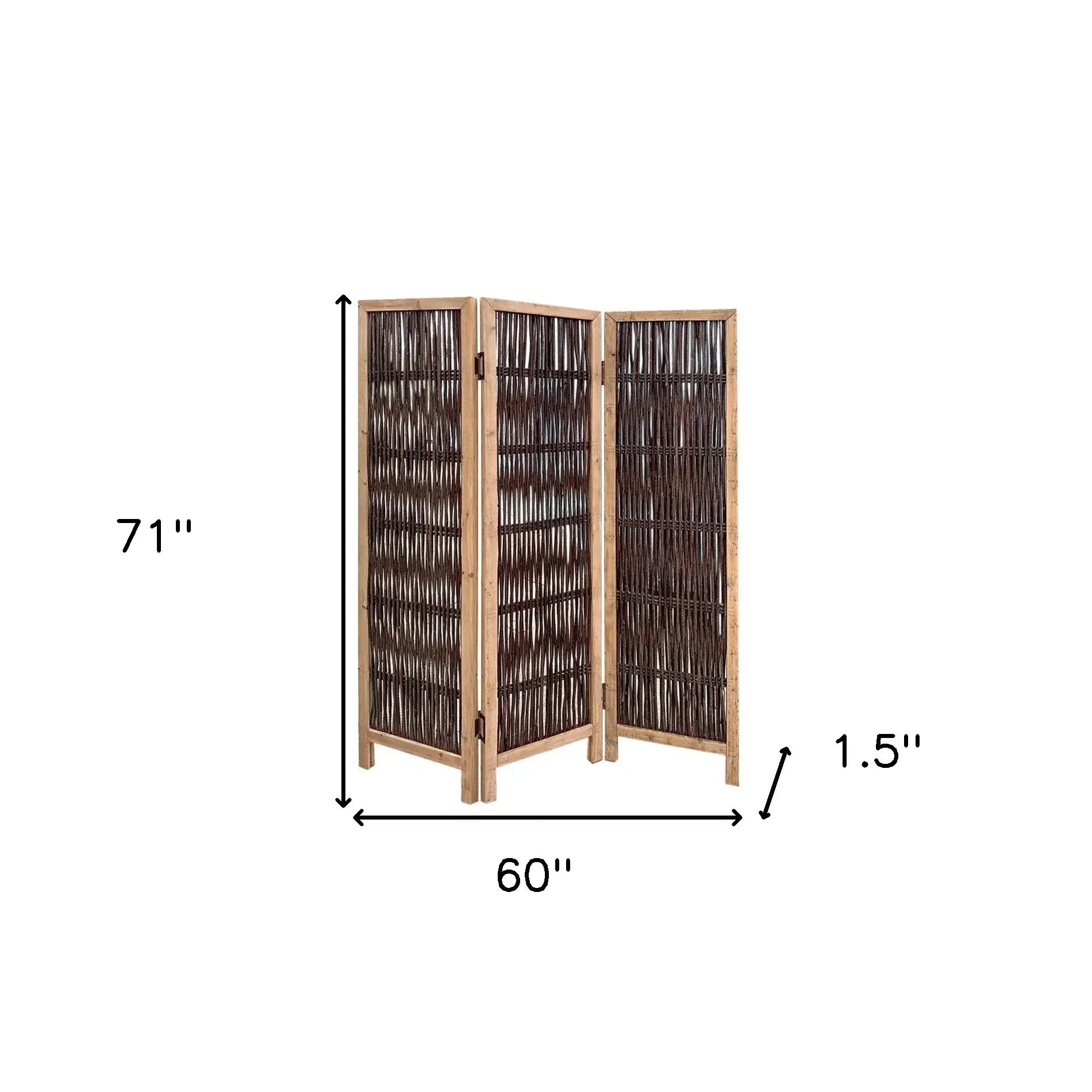 3 Panel Kirkwood Room Divider With Interconnecting Branches Design - Homeroots - Flyclothing LLC