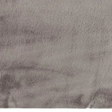 Luxe Faux Rabbit Fur Rectangular Rug 3' X 5' - Grey - Homeroots - Flyclothing LLC
