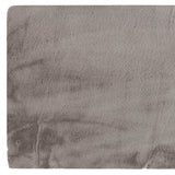 Luxe Faux Rabbit Fur Rectangular Rug 3' X 5' - Grey - Homeroots - Flyclothing LLC