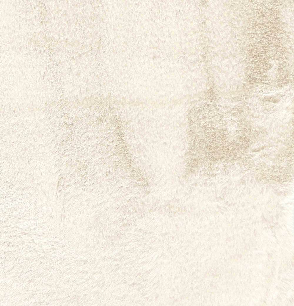 Luxe Faux Rabbit Fur Rectangular Rug 5' X 8' - Ivory - Homeroots - Flyclothing LLC