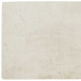 Luxe Faux Rabbit Fur Rectangular Rug 5' X 8' - Ivory - Homeroots - Flyclothing LLC