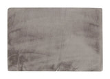 Luxe Faux Rabbit Fur Rectangular Rug 5' X 8' - Grey - Homeroots - Flyclothing LLC