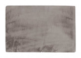 Luxe Faux Rabbit Fur Rectangular Rug 5' X 8' - Grey - Homeroots - Flyclothing LLC