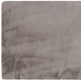 Luxe Faux Rabbit Fur Rectangular Rug 5' X 8' - Grey - Homeroots - Flyclothing LLC