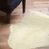 2' X 3' Ivory New Zealand Natural Sheepskin Rug - Homeroots - Flyclothing LLC