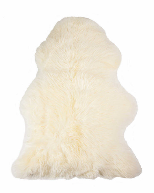 2' X 3' Ivory New Zealand Natural Sheepskin Rug - Homeroots - Flyclothing LLC