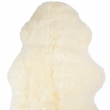 2' X 3' Ivory New Zealand Natural Sheepskin Rug - Homeroots - Flyclothing LLC