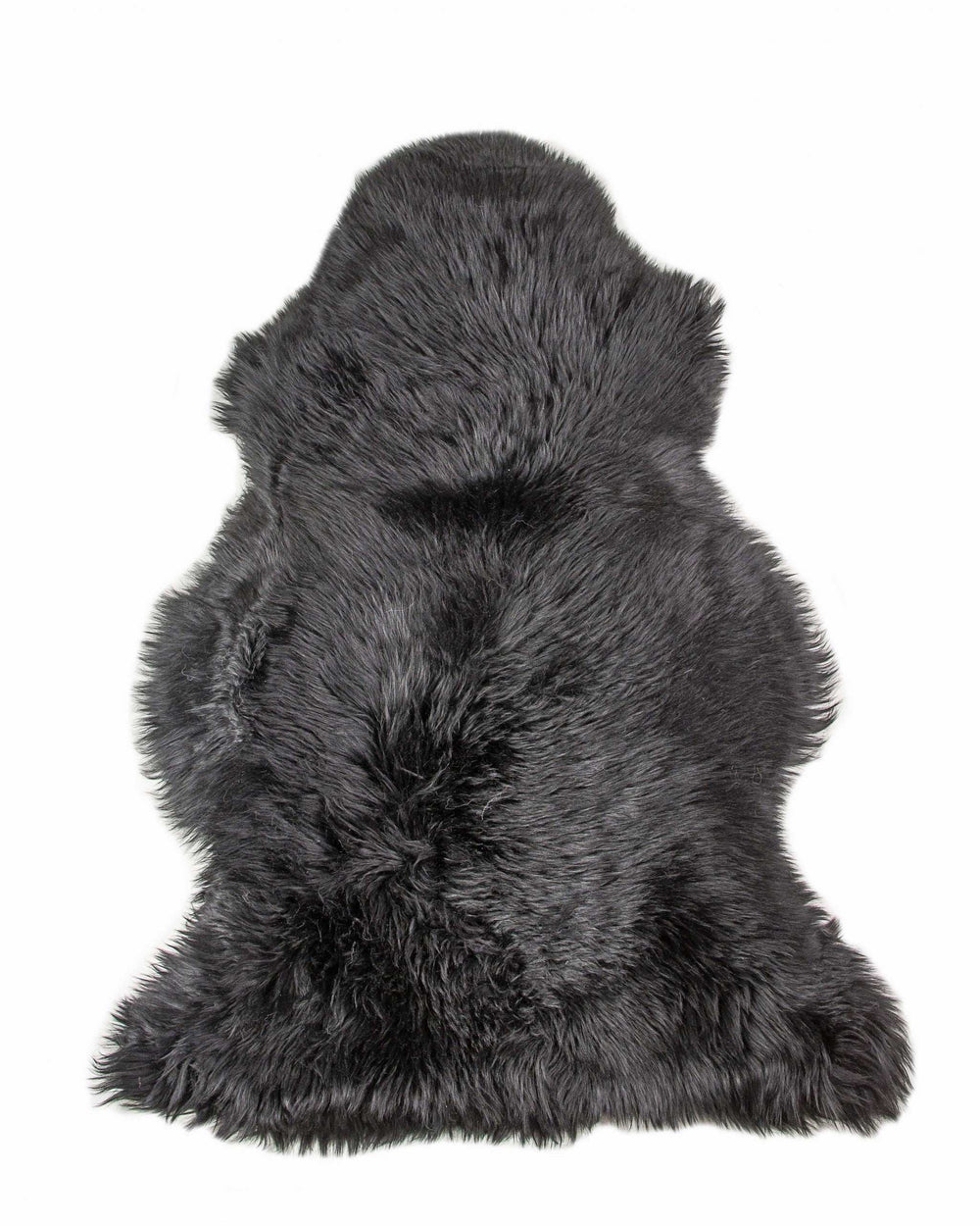 2' X 3' Black New Zealand Natural Sheepskin Rug - Homeroots - Flyclothing LLC