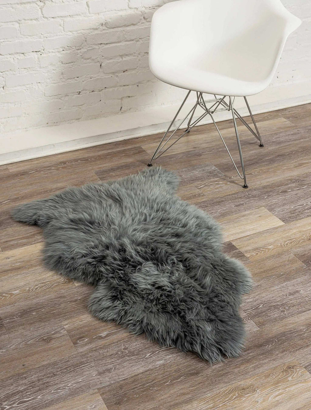 2' X 3' Warm Gray New Zealand Natural Sheepskin Rug - Homeroots - Flyclothing LLC
