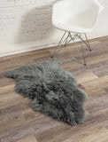 2' X 3' Warm Gray New Zealand Natural Sheepskin Rug - Homeroots - Flyclothing LLC