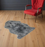 2' X 3' Warm Gray New Zealand Natural Sheepskin Rug - Homeroots - Flyclothing LLC