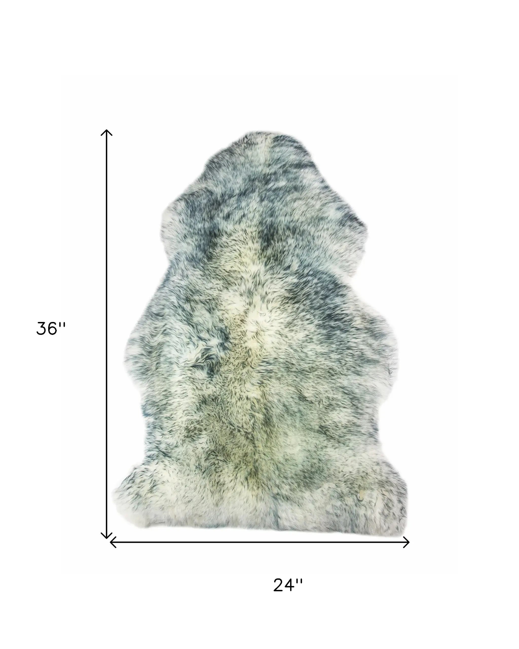 2' X 3' Gray Mist New Zealand Natural Sheepskin Rug - Homeroots - Flyclothing LLC
