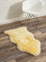 2' X 3' Cream New Zealand Natural Sheepskin Rug - Homeroots - Flyclothing LLC