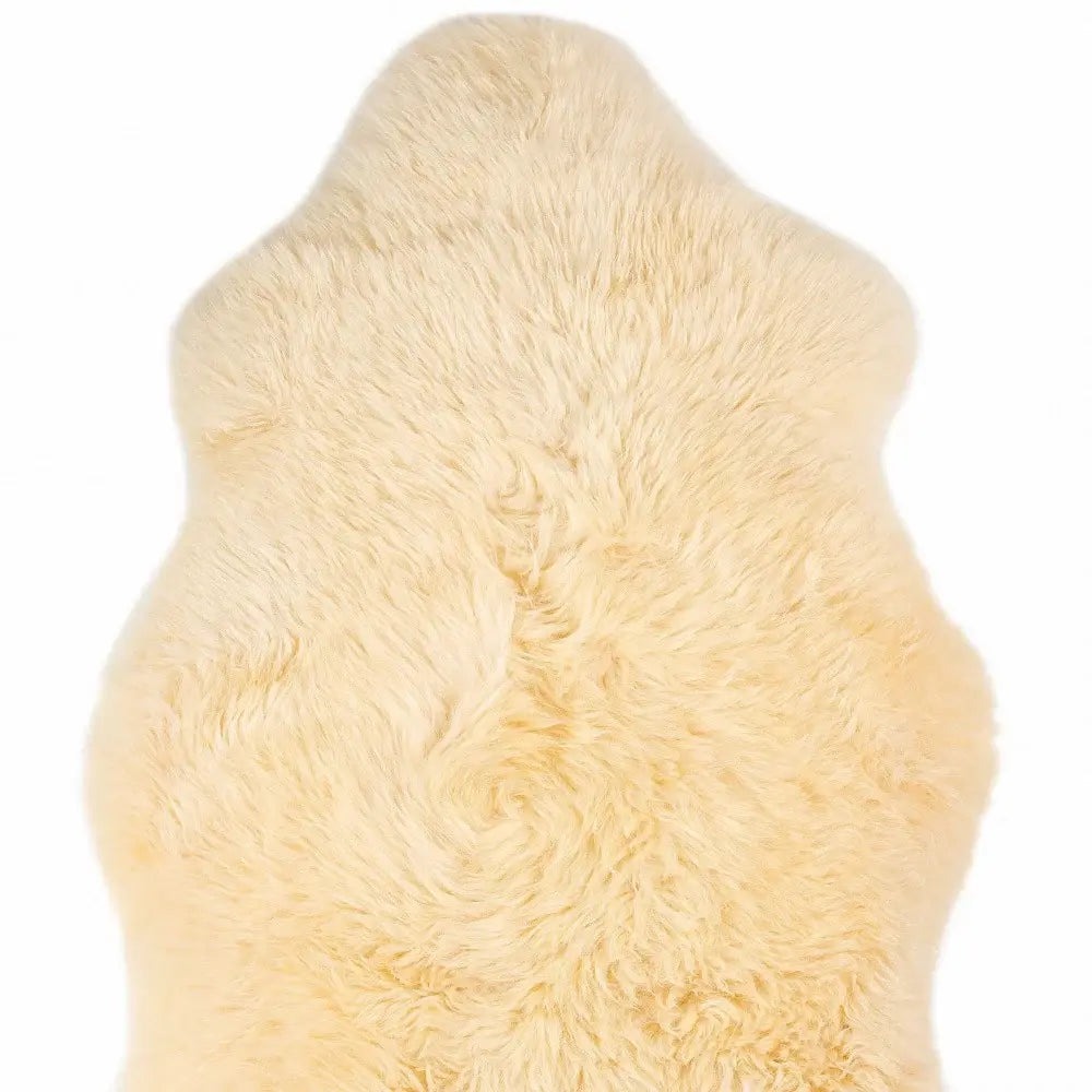 2' X 3' Cream New Zealand Natural Sheepskin Rug - Homeroots - Flyclothing LLC