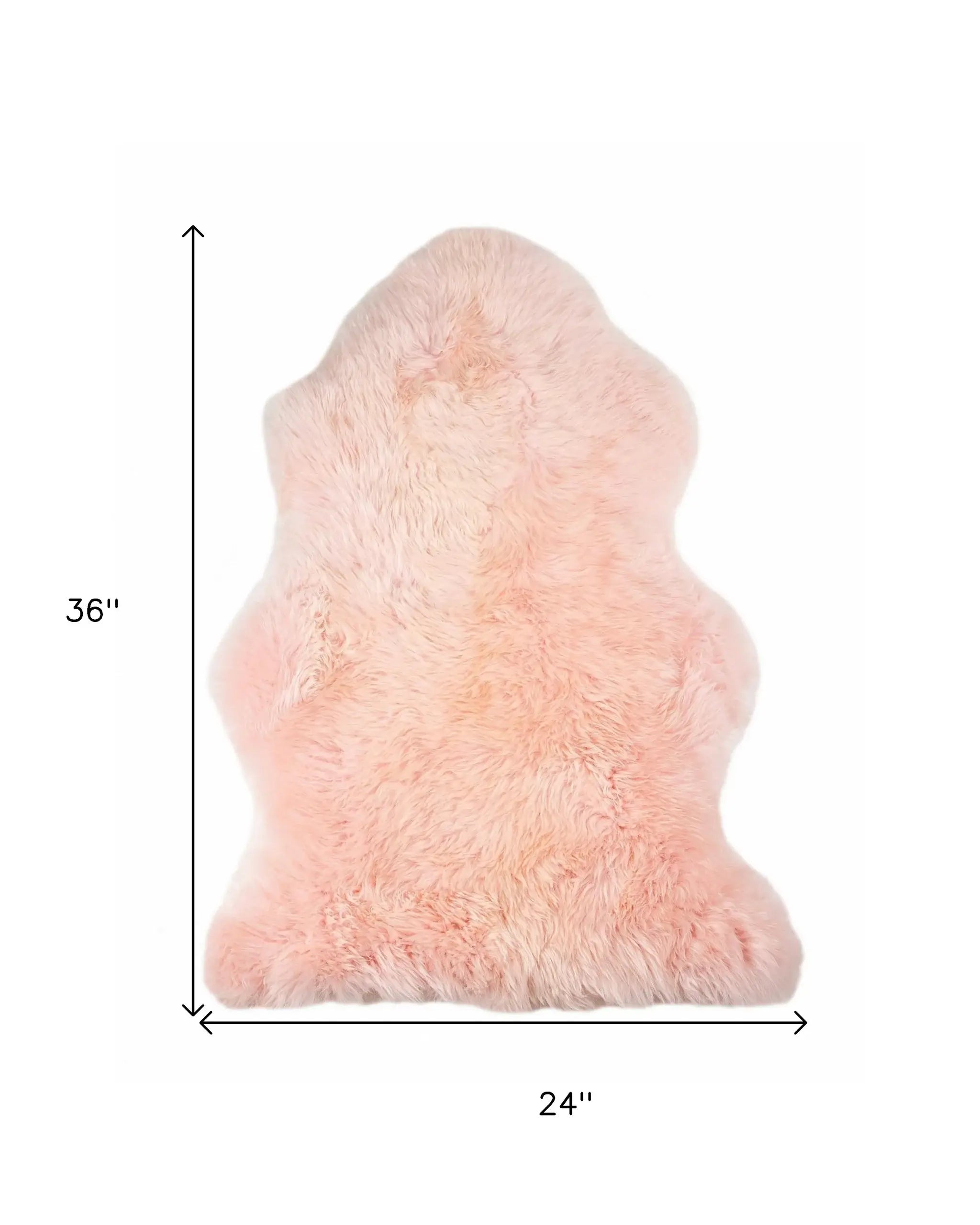 2' X 3' Rose New Zealand Natural Shearling Sheepskin Rug - Homeroots - Flyclothing LLC