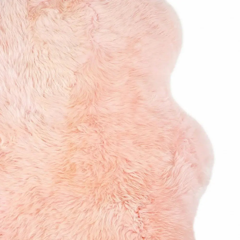 2' X 3' Rose New Zealand Natural Shearling Sheepskin Rug - Homeroots - Flyclothing LLC