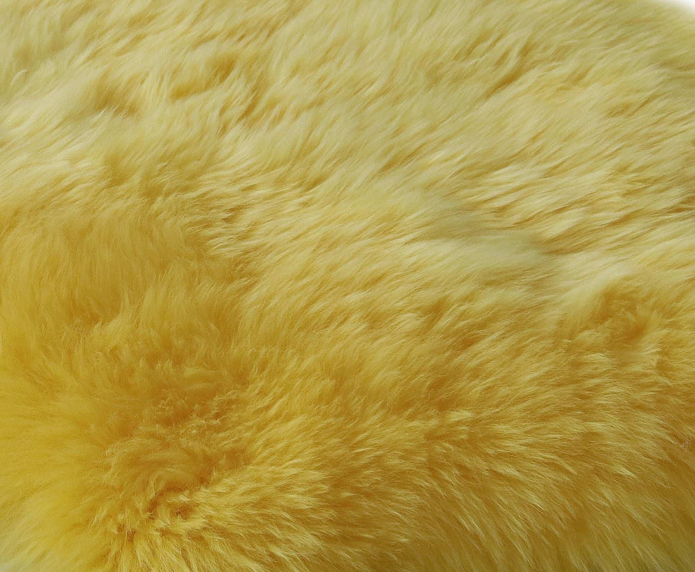 2' X 3' Yellow New Zealand Natural Sheepskin Rug - Homeroots - Flyclothing LLC