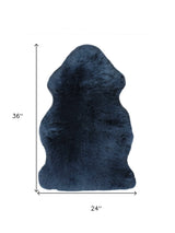 2' X 3' Navy New Zealand Natural Sheepskin Rug - Homeroots - Flyclothing LLC