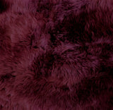 2' X 3' Burgundy New Zealand Natural Sheepskin Rug - Homeroots - Flyclothing LLC
