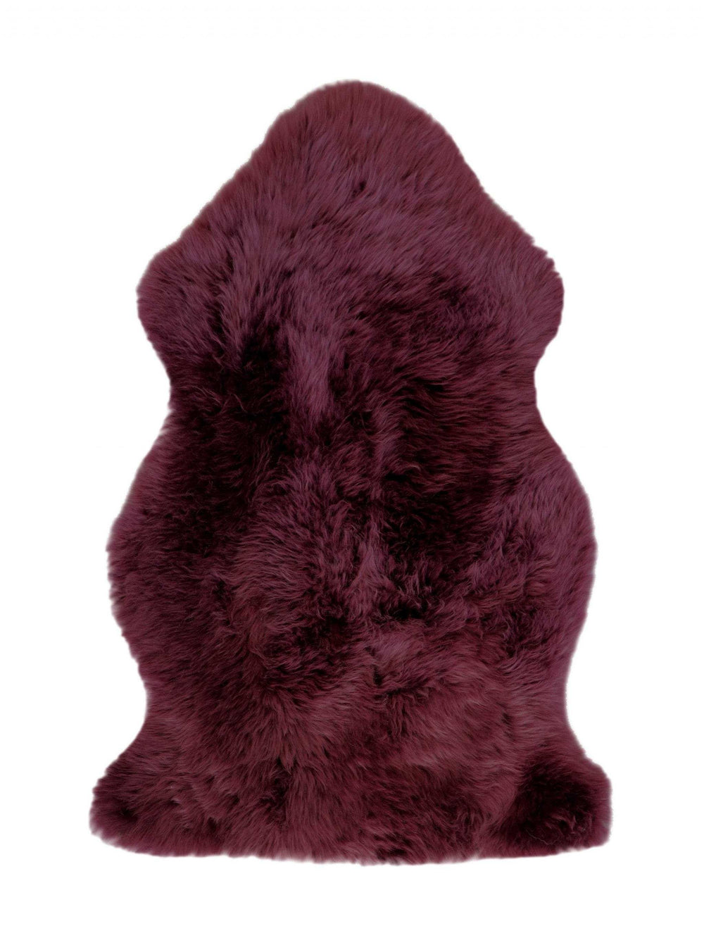 2' X 3' Burgundy New Zealand Natural Sheepskin Rug - Homeroots - Flyclothing LLC
