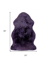 2' X 3' Purple New Zealand Natural Sheepskin Rug - Homeroots - Flyclothing LLC