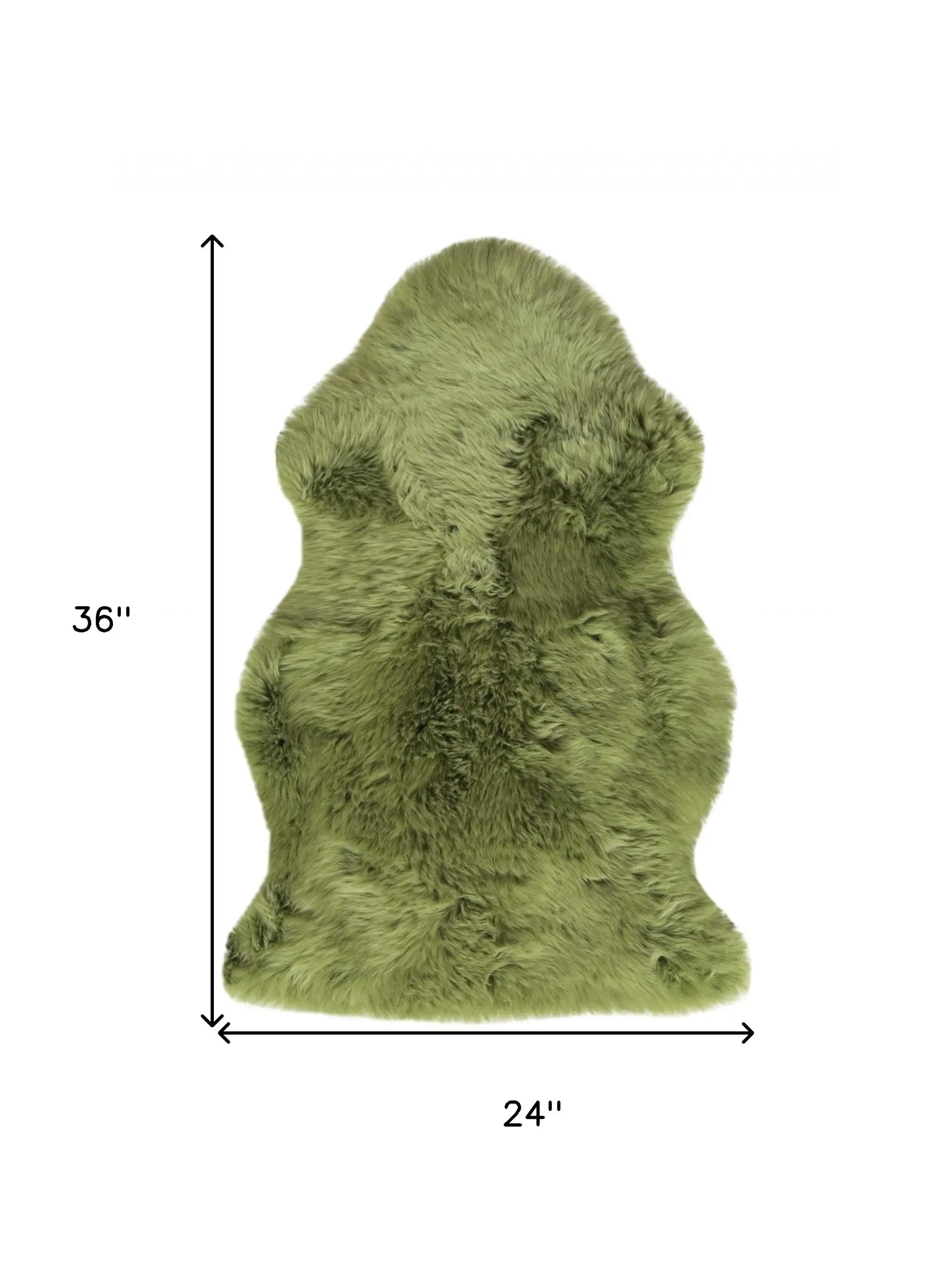 Sage Green New Zealand Natural Sheepskin Rug - Homeroots - Flyclothing LLC