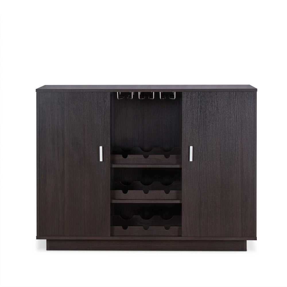 Espresso Wood Finish Wine And Stemware Cabinet - Homeroots - Flyclothing LLC