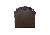 Dark Brown and Cherry Blossom Pink Tufted Upholstered Faux Leather No Bed - Homeroots - Flyclothing LLC