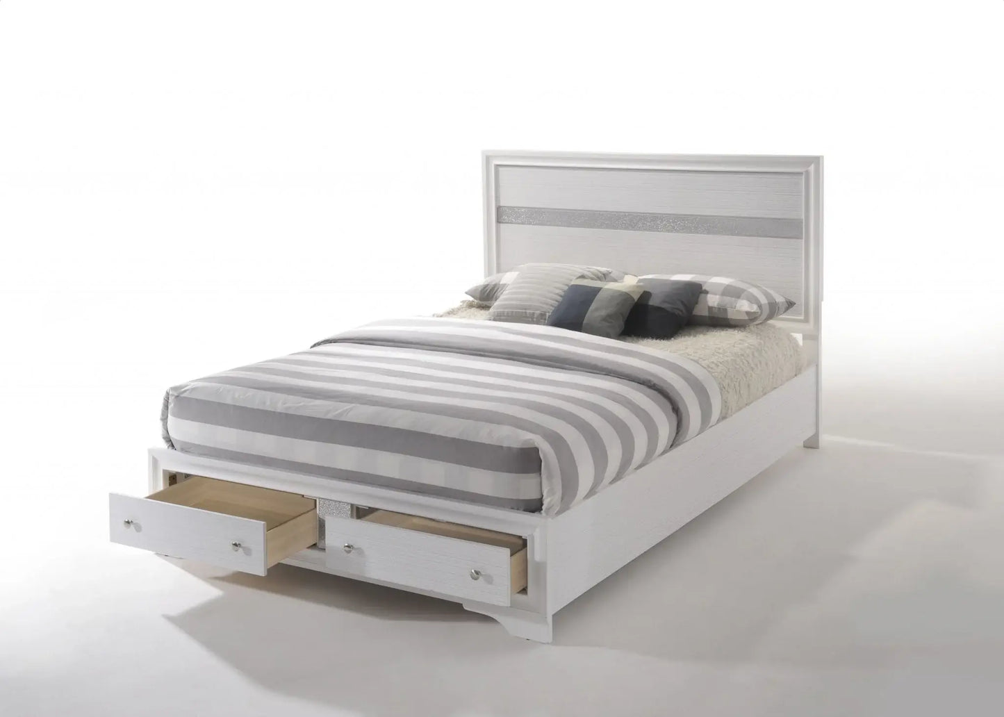 Standard Bed Upholstered With Headboard - Homeroots - Flyclothing LLC